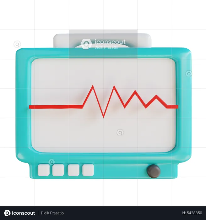 Monitor ecg  3D Icon