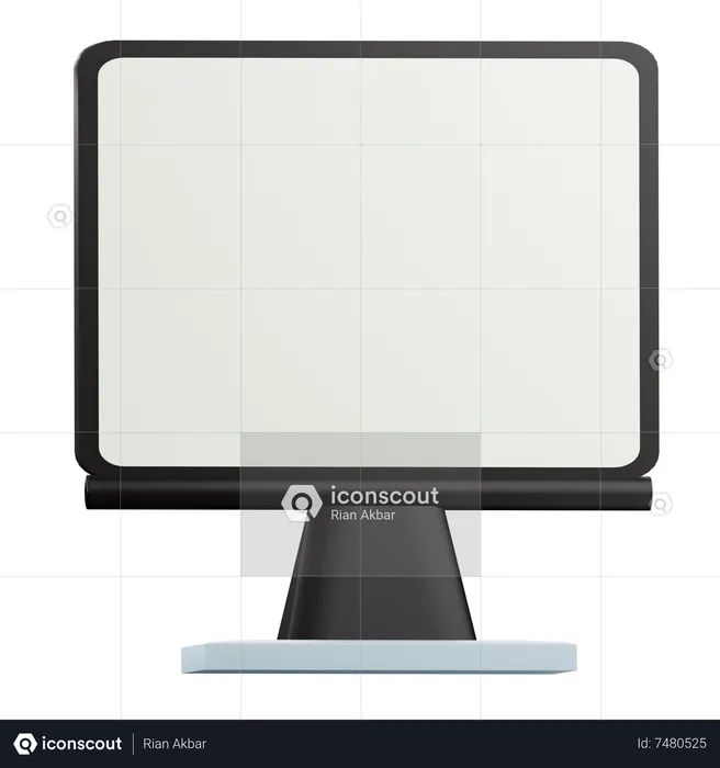 Monitor Mockup  3D Icon