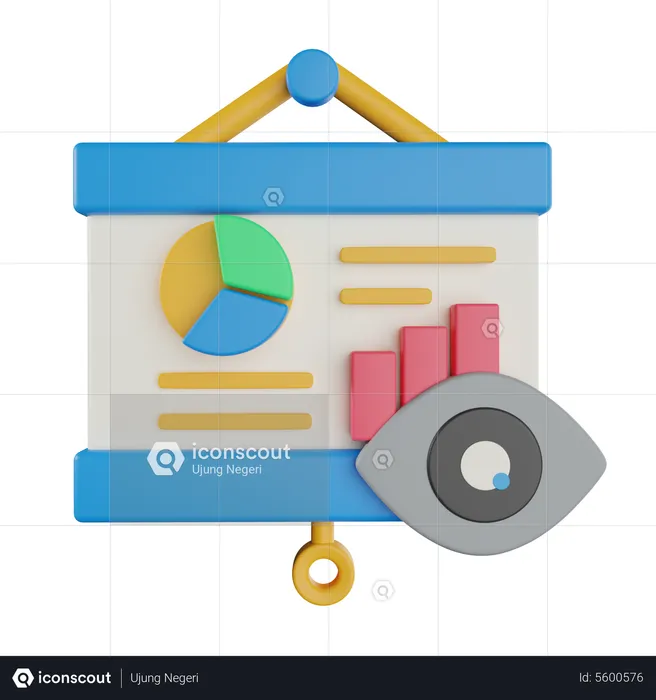 Monitoramento de análise  3D Icon