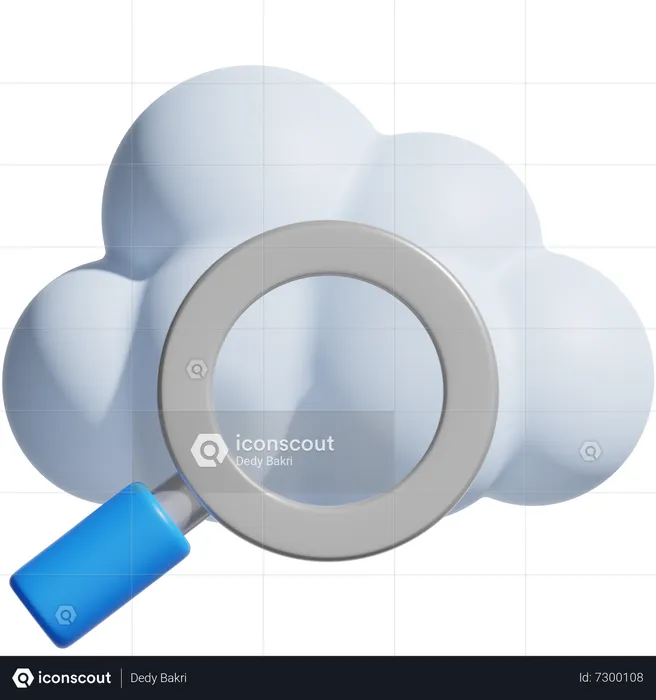 Monitoramento em nuvem  3D Icon
