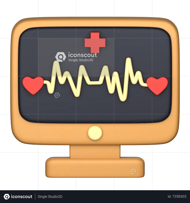 Monitoreo de la salud de la computadora  3D Icon