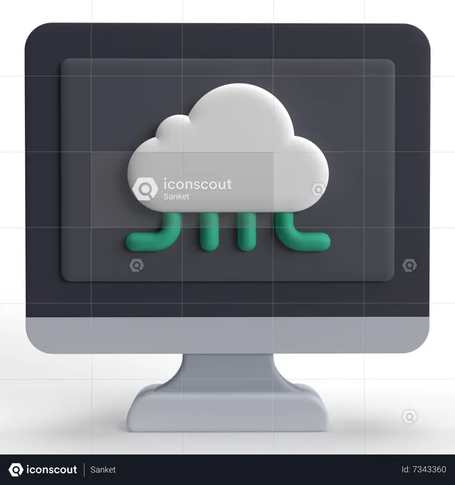 Monitoring Software  3D Icon