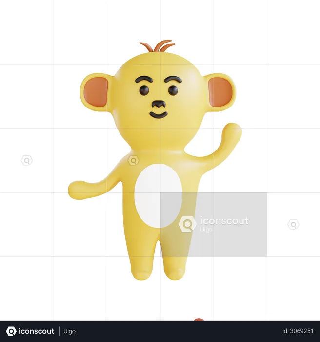 Monkey  3D Illustration
