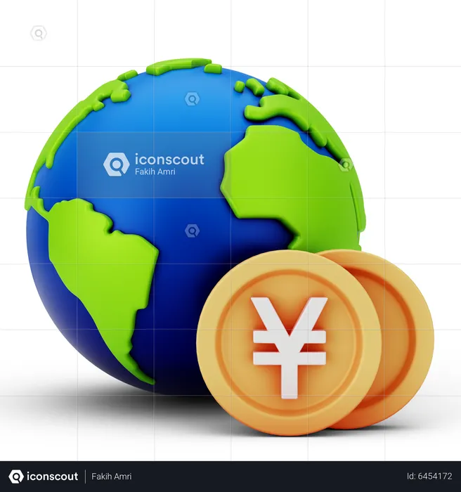 Monnaie mondiale  3D Icon