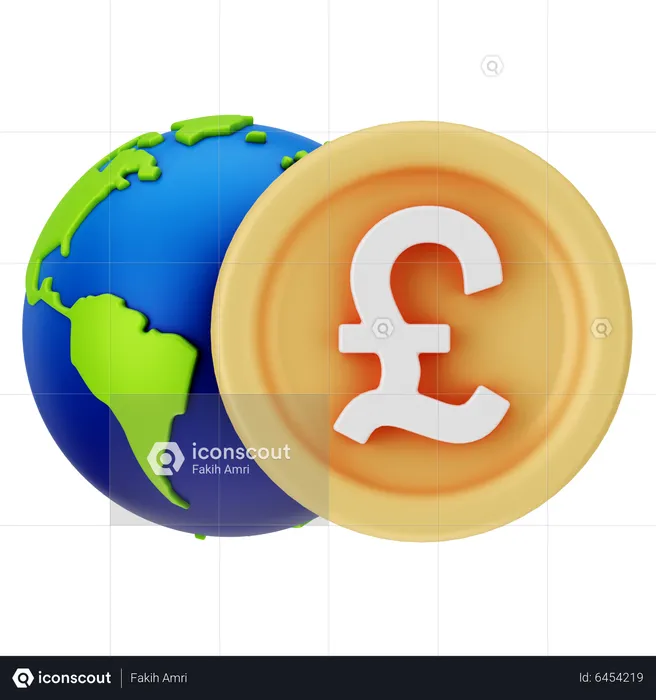 Monnaie mondiale  3D Icon