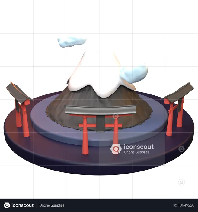 Mont Fuji  3D Icon