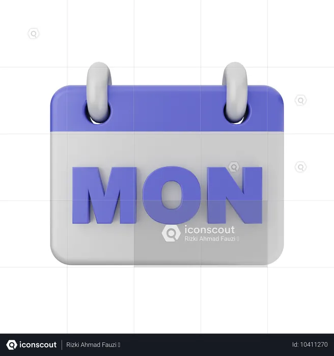 Montag Kalender  3D Icon