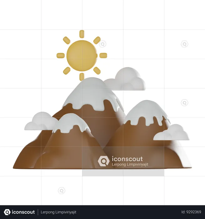 Montaña  3D Icon