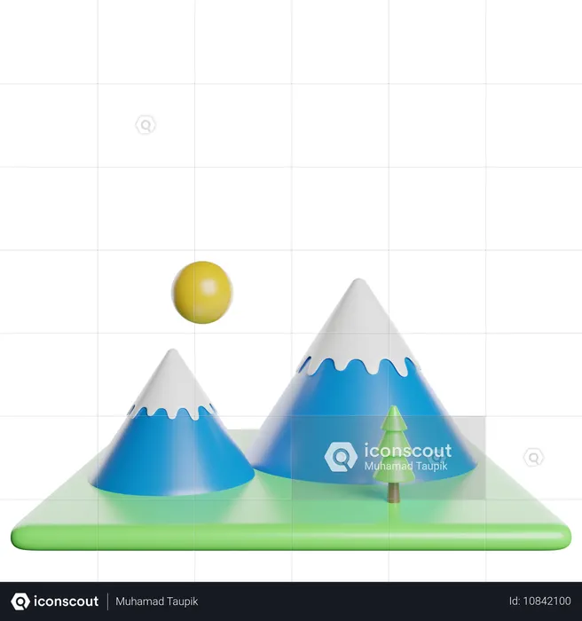 Montaña  3D Icon