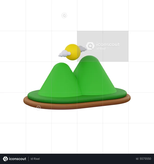 Montaña  3D Icon