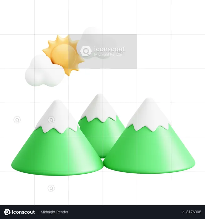 Montaña  3D Icon