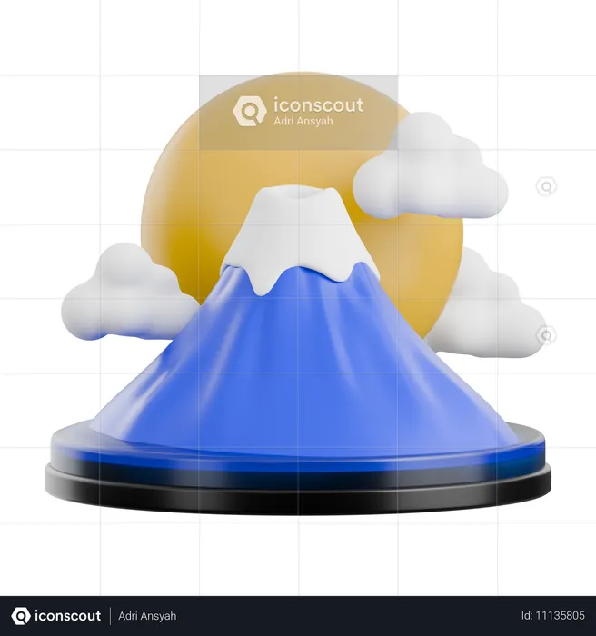 Montaña Fuji  3D Icon