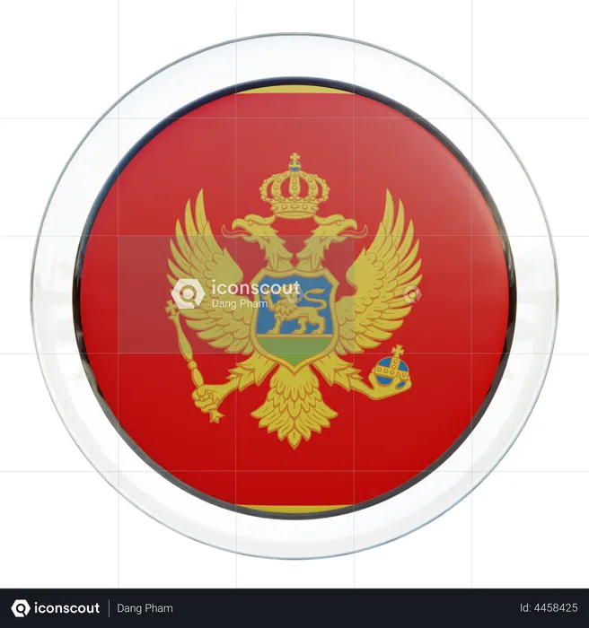 Montenegro Flag Flag 3D Illustration