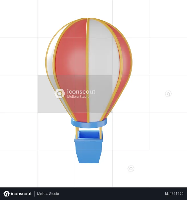 Montgolfière  3D Illustration