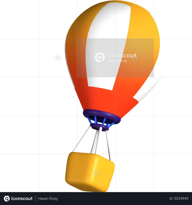 Montgolfière  3D Icon