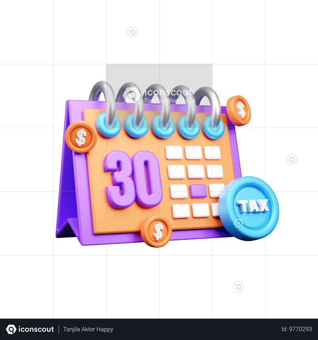 Month End  3D Icon