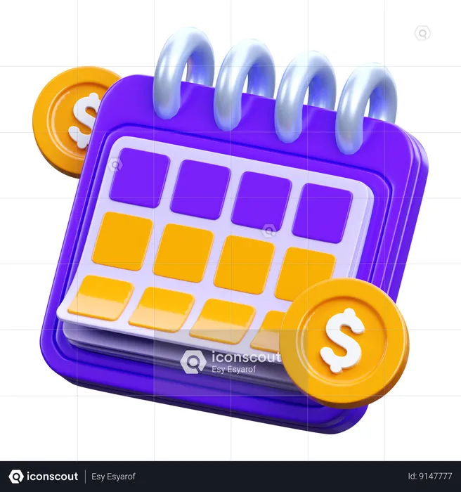 Monthly Budget  3D Icon