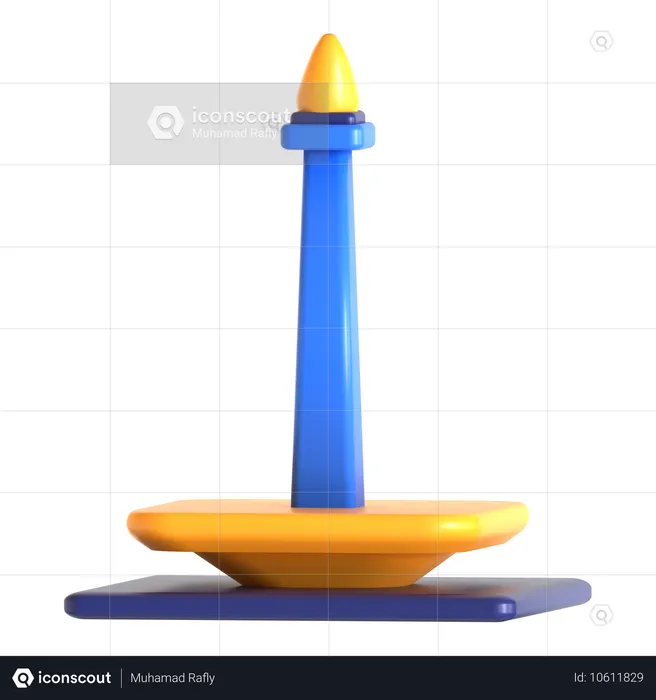 Monument national  3D Icon