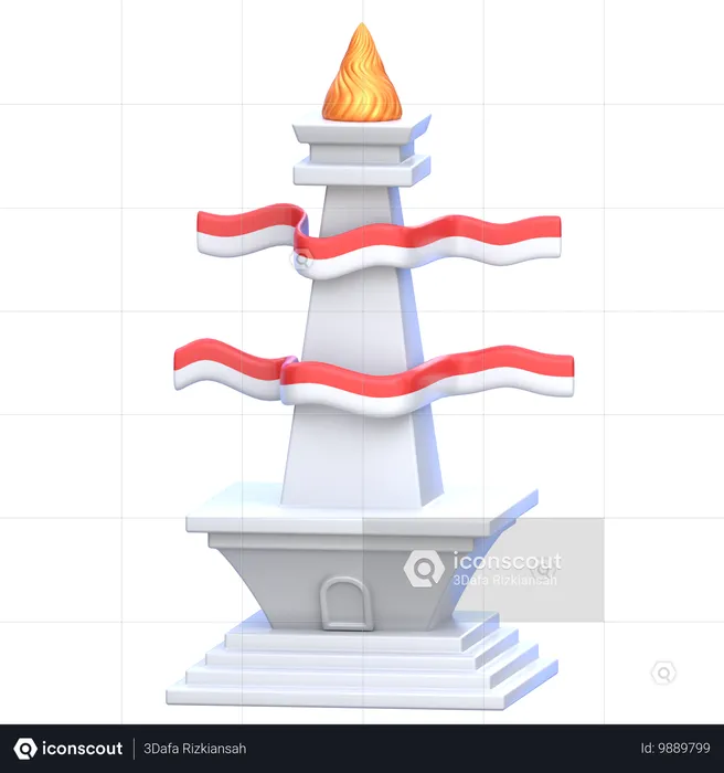 Monument national indonésien  3D Icon