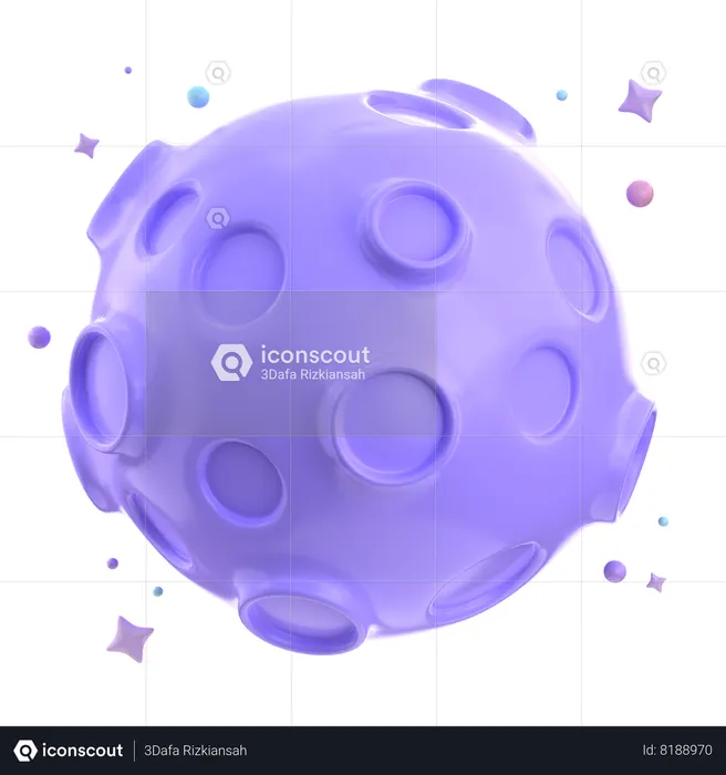 Moon  3D Icon
