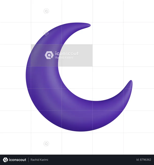 Moon  3D Icon