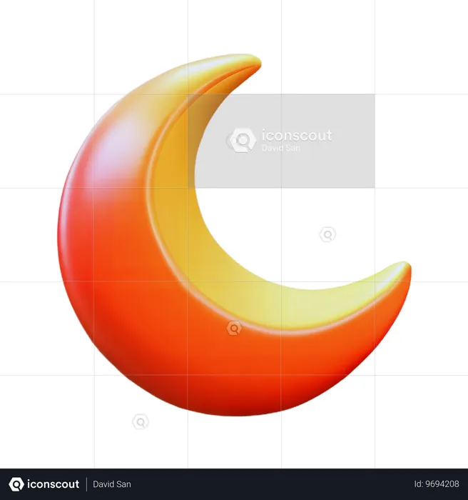 Moon  3D Icon