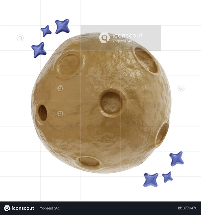 Moon  3D Icon