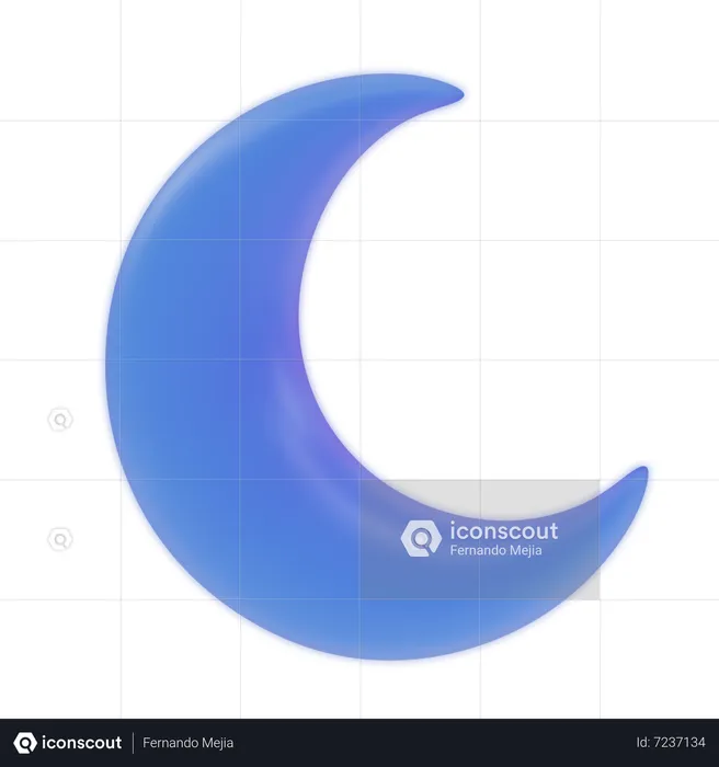 Moon  3D Icon