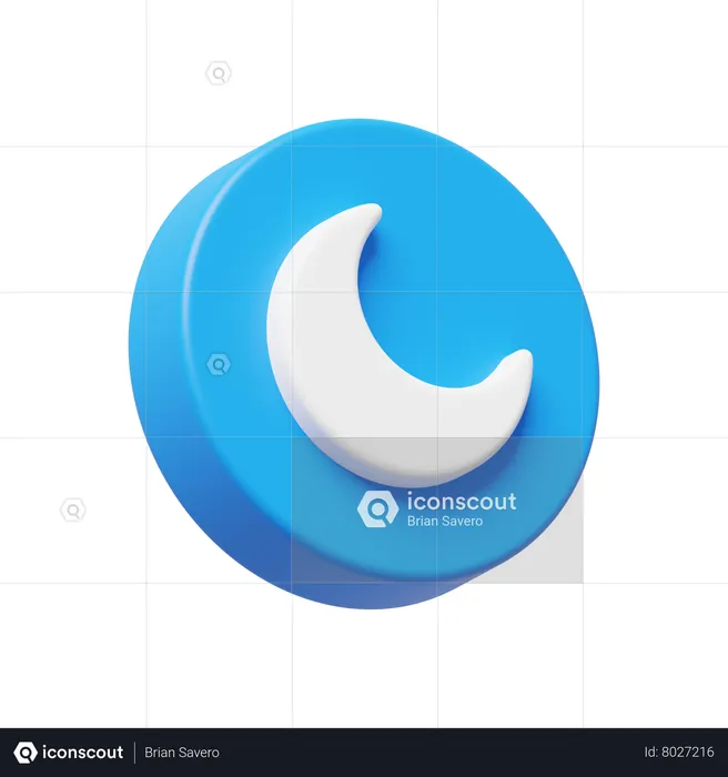 Moon  3D Icon