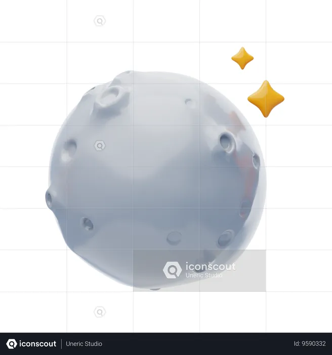 Moon  3D Icon