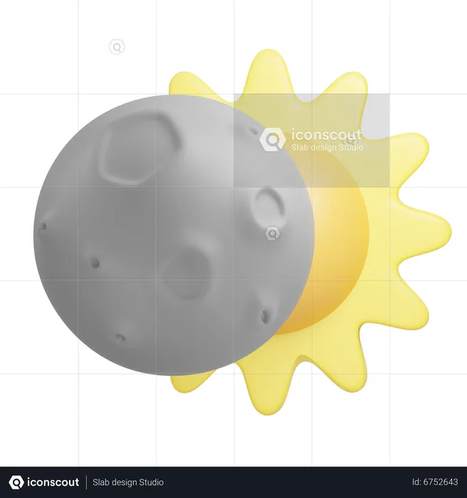 Moon And Sun  3D Icon
