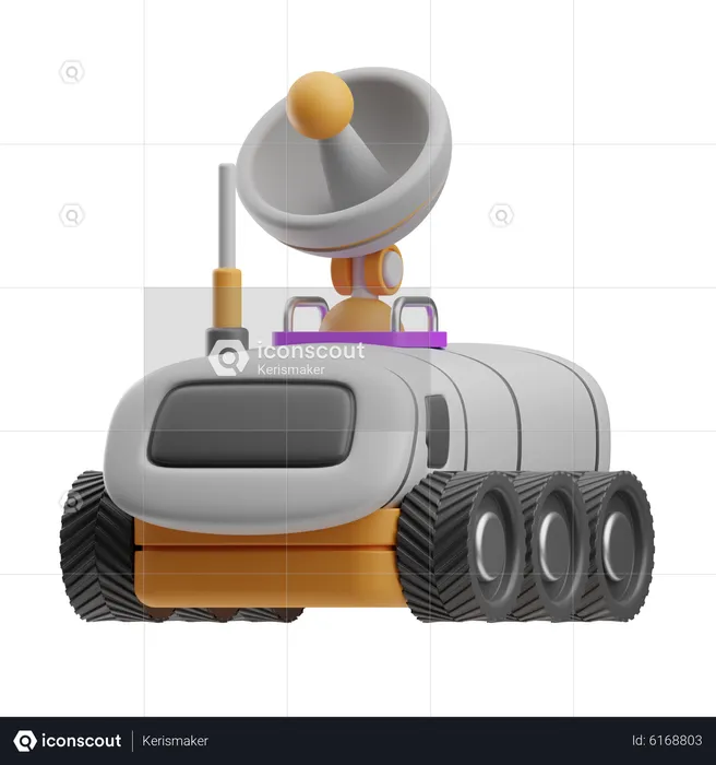 Moon rover  3D Icon