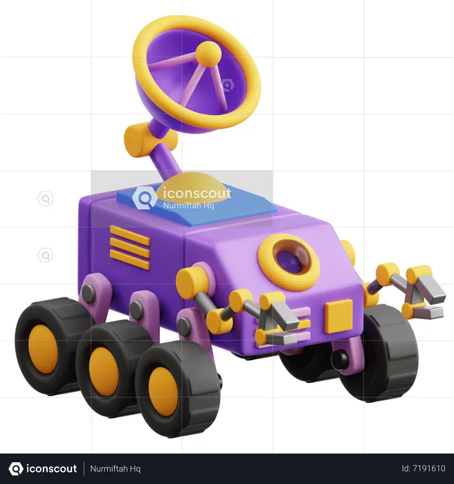 Moon Rover  3D Icon