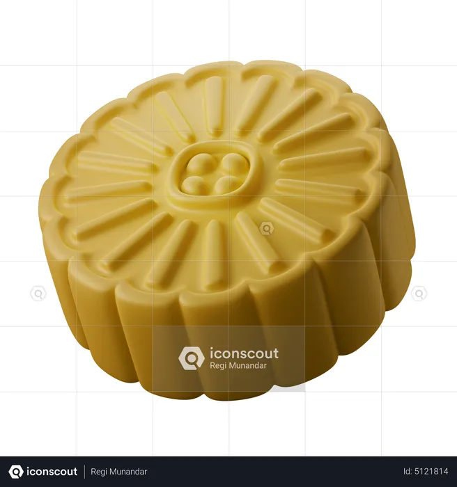 Mooncake  3D Icon