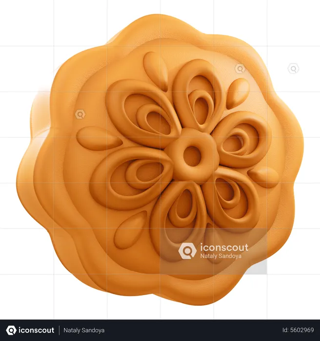 Mooncake  3D Icon