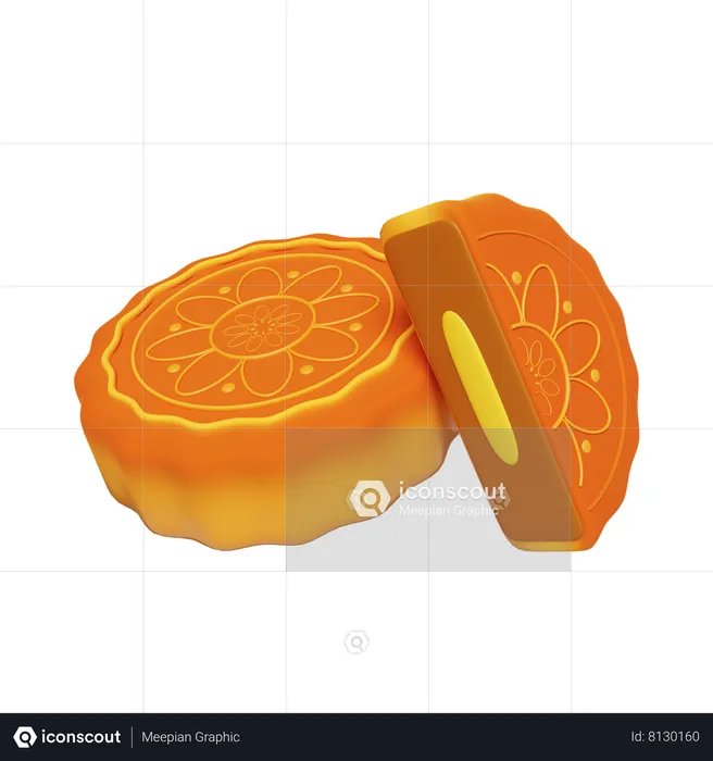 Mooncake  3D Icon