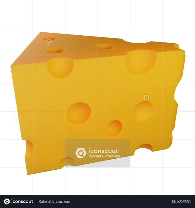 Morceau de fromage  3D Icon