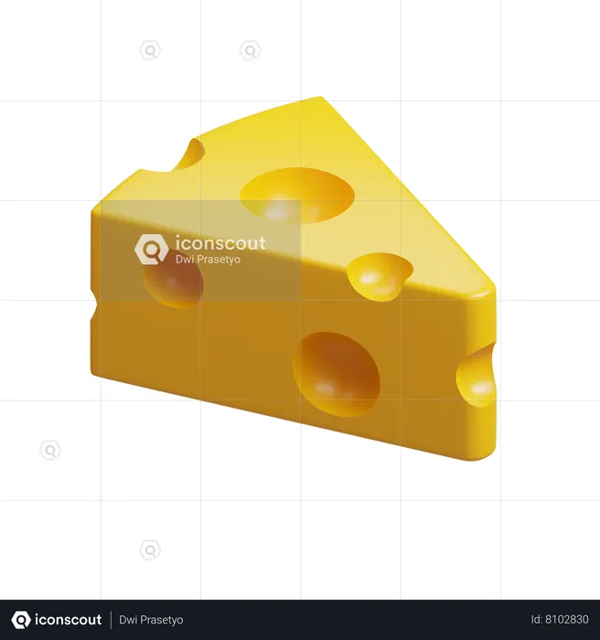 Morceau de fromage  3D Icon