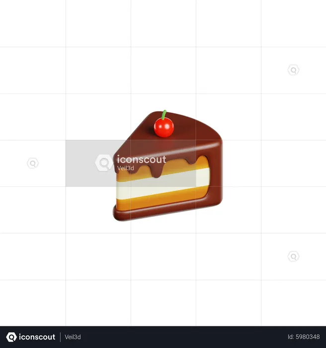 Morceau de gâteau  3D Icon