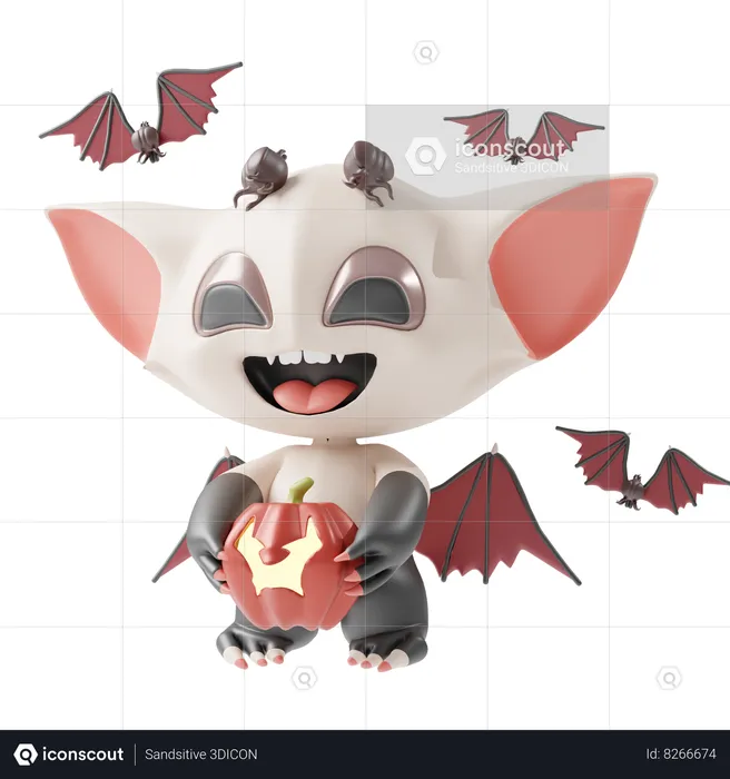 Morcego vampiro  3D Illustration