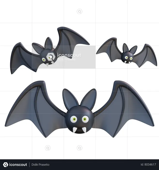 Morcego voador  3D Icon