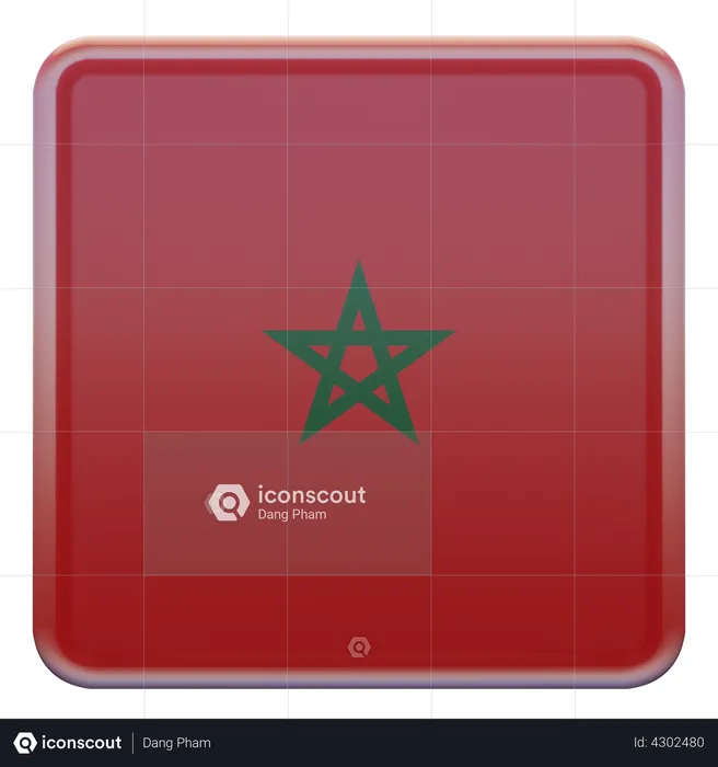 Morocco Flag Flag 3D Illustration