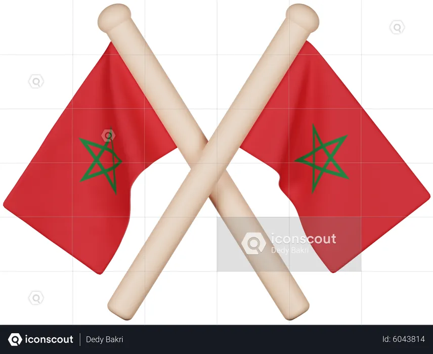 Morocco Flag Flag 3D Icon