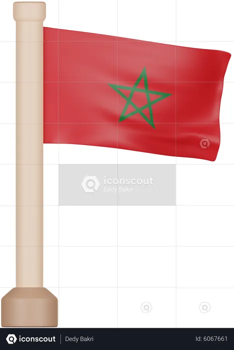 Morocco Flag Flag 3D Icon