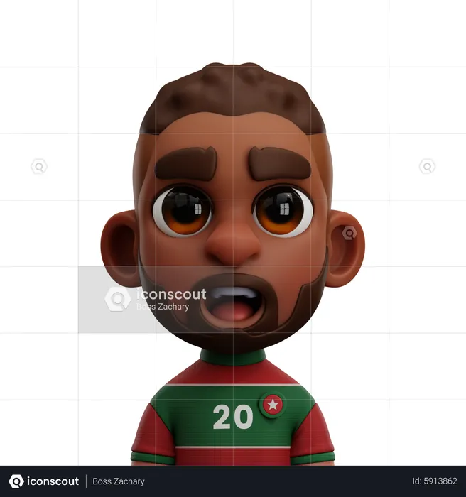 Morocco Player  3D Icon