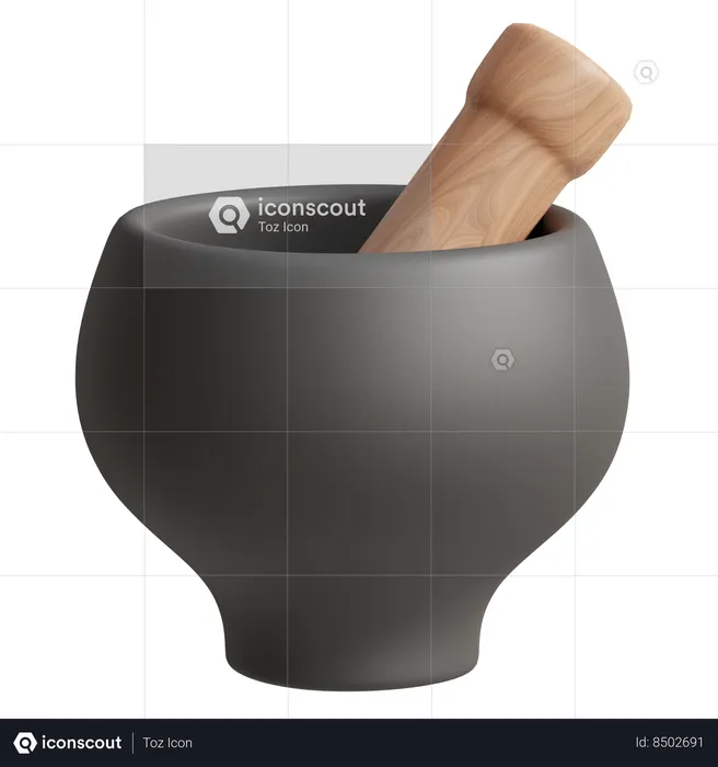 Mortar And Pestle  3D Icon