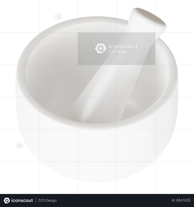 Mortar and Pestle  3D Icon
