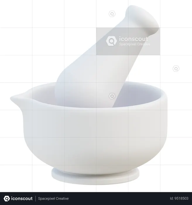 Mortar And Pestle  3D Icon
