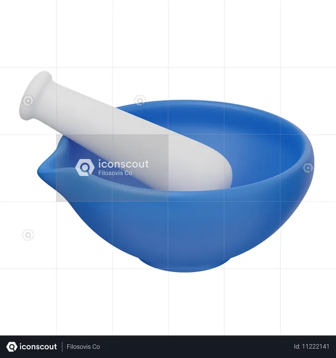 Mortar and Pestle  3D Icon