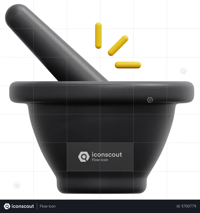 Mortar And Pestle  3D Icon